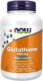 Now Foods Supplements Glutathione 500 Mg With Milk Thistle Extract Alpha Lipoic Acid Free Radical Neutralizer 120 Veg Capsules Beige