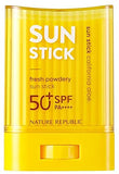 California Aloe Fresh Powdery Sun Stick SPF50+ PA++++ 25ml, Natural Sun Protection for Face