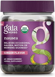 Gaia Herbs Organic Nausea Relief Gummies - Ginger & Lemon (60 Gummies)