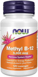 Now Foods Supplements Methyl B 12 Methylcobalamin 5 000 Mcg Nervous System Health 120 Lozenges