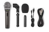 Samson Q2U USB/XLR Dynamic Microphone Recording & Podcasting Pack (Silver)