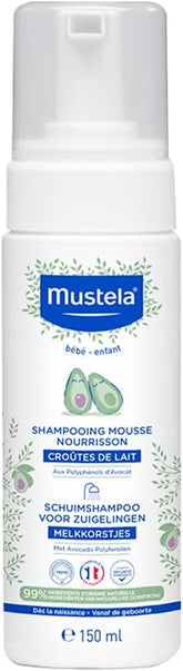 Mustela Nourishing Shampoo Mousse for Babies (150ml) - Gentle Cleansing & Conditioning