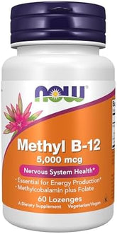 Now Foods Supplements Methyl B 12 Methylcobalamin 5 000 Mcg Nervous System Health 60 Lozenges