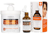 Advanced Clinicals Vitamin C Skin Care Set - Brightening Cream & Serum for Dark Spots (16 oz)