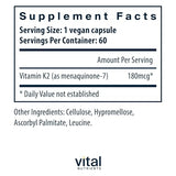 Vital Nutrients K2-7 - Bone & Artery Health Support - 60 Capsules