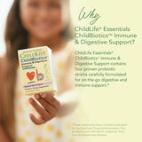ChildLife Essentials ChildBiotics Immune & Digestive Support - Kids Probiotic with Live Cultures, Non-GMO, Natural Berry Flavor, 30 Tablets