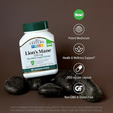 21st Century Lion's Mane Mushroom Capsules - 2100mg with Black Pepper Extract, 60 Count