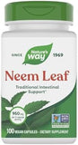 Nature's Way Herbal Neem Leaf, Traditional Intestinal Support*, Used in Ayurveda, 950 mg per 2-Capsule Serving, Non-GMO Project Verified, Vegan, 100 Capsules (Packaging May Vary)