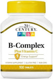 21st Century B Complex Plus Vitamin C Tablets 100 Count