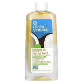 Desert Essence Coconut Oil Dual Phase Pulling Rinse, Mint, 8 fl oz - Alcohol Free, Sugar Free, Gluten Free, Vegan, Non-GMO - Organic Virgin Coconut Oil, Sesame Oil, Sunflower Oil & Tea Tree Oil