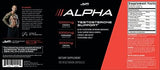 Alpha JYM Testosterone Support | Male Vitality, Hormone Optimization, Ashwagandha, Fenugreek, Eurycoma, Damiana, Quercetin, DIM | JYM Supplemental Science | 180 Vegetarian Capsules