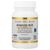 California Gold Nutrition Antarctic Krill Oil - Omega-3 Phospholipids with EPA, DHA & Astaxanthin - Strawberry & Lemon Flavor - 500 mg, 30 Softgels