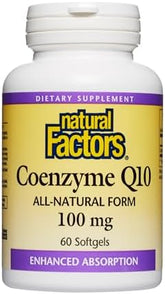 Natural Factors Coenzyme Q10 60 Softgels - Energy & Heart Health