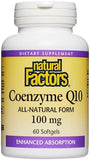 Natural Factors Coenzyme Q10 60 Softgels - Energy & Heart Health