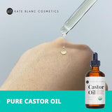 Kate Blanc Organic Castor Oil (4oz) - Eyelash, Eyebrow & Hair Growth Serum