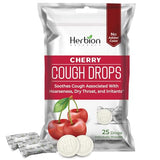 Herbion Naturals Cherry Flavor Cough Drops - Soothing Relief - 25 Count