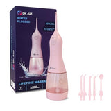 Dr. Aid Cordless Water Flosser & Portable Oral Irrigator (Pink)