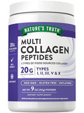 Nature's Truth Multi Collagen Peptide Powder – 9 oz – Types I, II, III, V, X – Hydrolyzed Collagen Protein – Unflavored – Keto & Paleo Friendly – Gluten Free