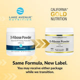 California Gold Nutrition D-Ribose Powder - Energy & Muscle Recovery - Unflavored 300g