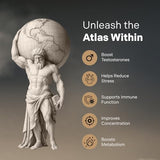ATLAS X 10-in-1 Masculinity Booster Supplement for Men - Energy, Strength & Vitality Capsules with Shilajit, Ashwagandha, Zinc, Tongkat Ali & More. 2 Month Supply.