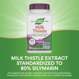 Nature's Way Milk Thistle, Supports Liver Function & Detox Pathways*, 175 mg Milk Thistle Seed Extract Standardized to 80% Silymarin per Serving, Vegan, 60 Capsules (Packaging May Vary)