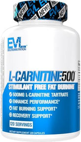EVLution Nutrition, L-Carnitine500®, 500 mg, 120 Capsules