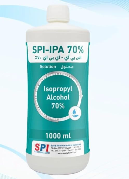 70% Isopropyl Alcohol 1 Liter - Pure Disinfectant and Cleaner