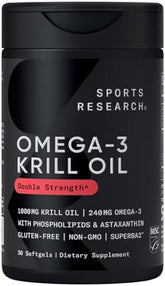Sports Research Antarctic Krill Oil with Astaxanthin: Omega-3 Support