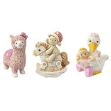 Pink Baby Shower & Christening Decorative Figurines (Llama, Teddy, Stork)