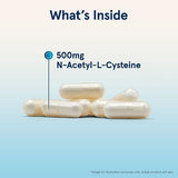 Jarrow Formulas NAC (N-Acetyl-L-Cysteine) 500mg - Antioxidant & Liver Health Support, 100 Capsules