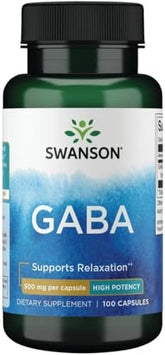 Swanson GABA 500mg: Relax & unwind Naturally (100 Capsules)