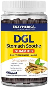 ENZYMEDICA DGL Soothing Stomach Gummies - 74 Count - Digestive Support
