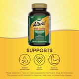 Nature's Way Alive! Max3 Potency Adult Complete Multivitamin, High Potency B-Vitamins to Support Energy Metabolism*, with Methylated B12 and Folate, No Added Iron, 180 Tablets (Packaging May Vary)