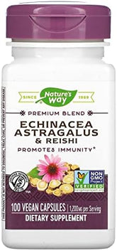 Nature's Way Echinacea Astragalus & Reishi, 1200mg/Serving - 100 Capsules