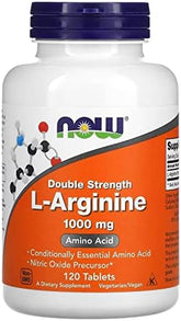NOW L-Arginine 1000mg - 120 Tablets - Support Cardiovascular Health
