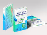 Sinus Rinse Salt Sachets - 55 Pack Neti Pot Refills
