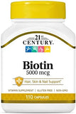 21st Century Super Potency Biotin - 5000 mcg, 110 Capsules