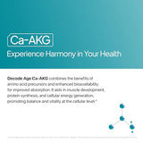 Decode Age Ca AKG Supplement - Calcium Alpha-Ketoglutarate for Cellular Energy & Bone Strength | 30 Capsules