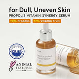 IUNIK Propolis 70% + Vitamin 17% Synergy Serum - Centella Asiatica for Dry, Sensitive & Acne-Prone Skin | Korean Skincare