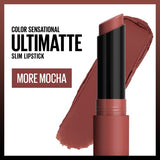 Maybelline Color Sensational Ultimatte Matte Lipstick - More Mocha Mid-Tone Mauve - Non-Drying Intense Color