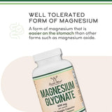Double Wood Supplements Magnesium Glycinate 400mg - 180 Capsules - Vegan Safe, USA Made - High Absorption Formula