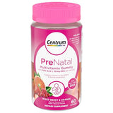 Centrum Prenatal Multivitamin Gummies with DHA and Folic Acid, Mixed Berry Orange, 60 Gummies