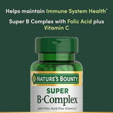 Nature's Bounty Super B-Complex with Folic Acid & Vitamin C - 150 Tablets