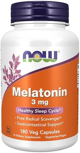 NOW Foods, Melatonin, 3 mg, 180 Veg Capsules