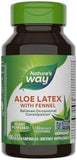 Nature's Way Aloe Latex with Fennel, 140 mg, 100 Vegetarian Capsules – Natural Digestive Support
