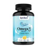 Optitect Omega-3 Fish Oil 1300mg - Vegan Softgels with EPA & DHA for Joint, Skin & Hair Health - 30 Capsules