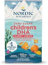 Nordic Naturals, Children's DHA Gummy Chews, Ages 3+, Tropical Punch, 600 mg, 30 Gummies