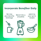 Benefiber Daily Prebiotic Fiber Supplement Powder for Digestive Health Unflavored 62 Servings (8.7 Ounces)