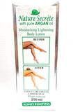 Argan Oil Body Lotion with Lightening Effect - 250ml Hydrating Emulsion