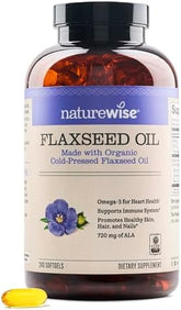 NatureWise, Flaxseed Oil, 240 Softgels